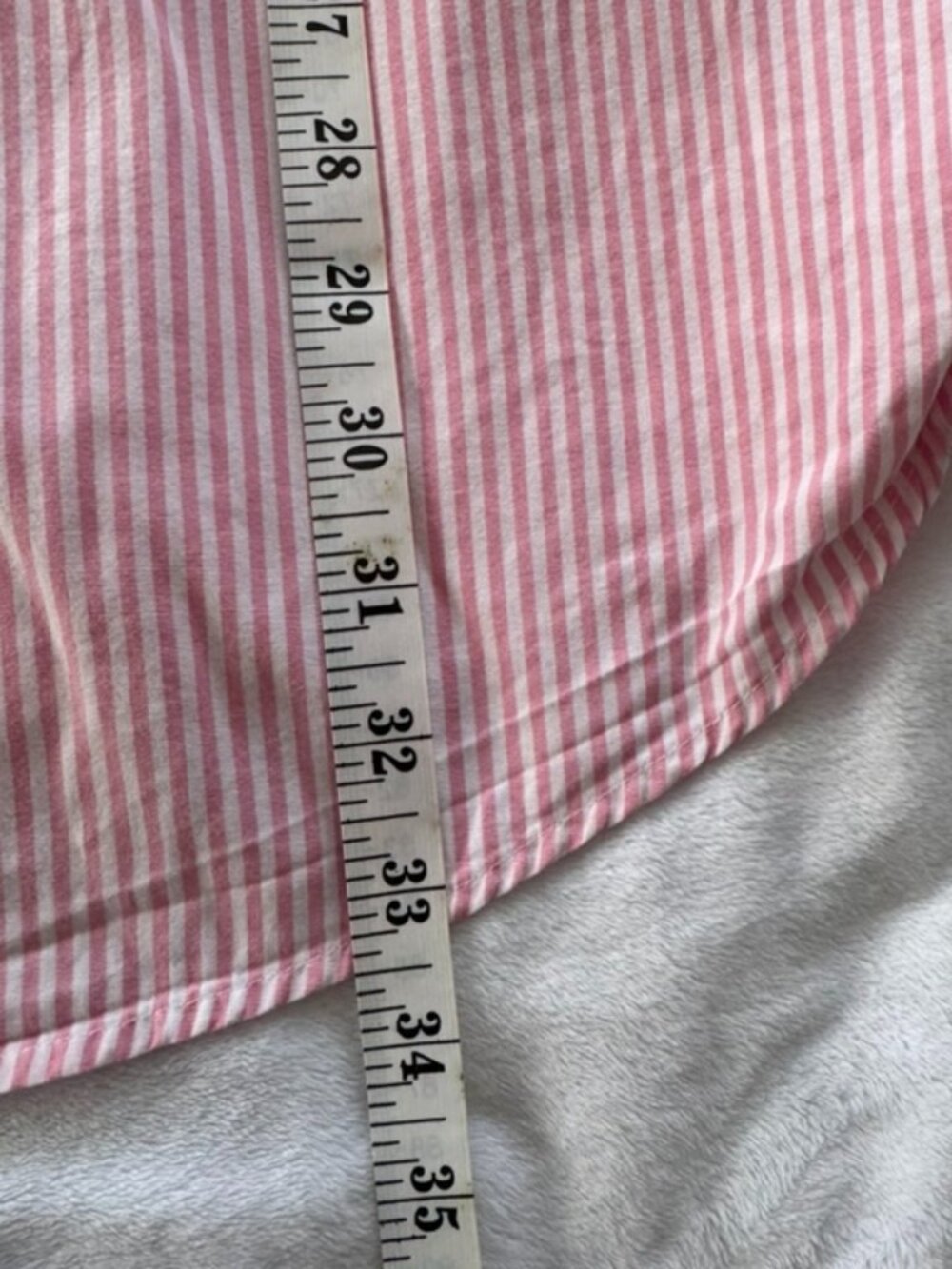 Lauren Ralph Lauren Pink Striped Cotton Poplin Sleep Shirt Women's Size XL - Picture 6 of 12